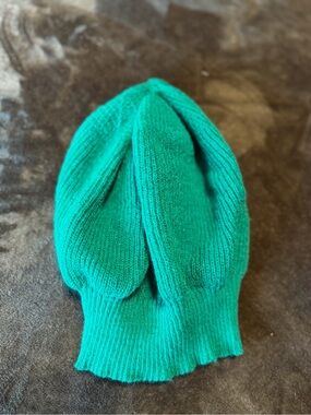 Green Knit Beanie Hat